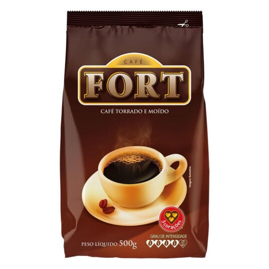 Cafe 3 Coracoes 500g Fort Stand Pack