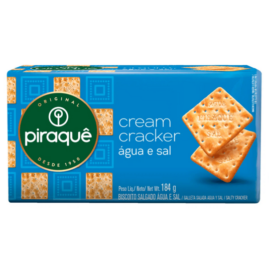 Biscoito Cr.cracker Piraque 184g Agua/sal