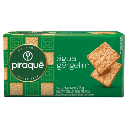 Biscoito Cr.cracker Piraque 215g Agua Gergelim