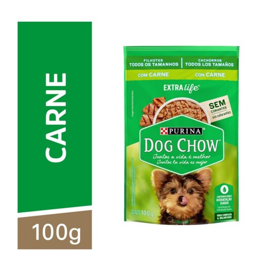 Racao P/caes Dog Chow 100g Filhotes Carne