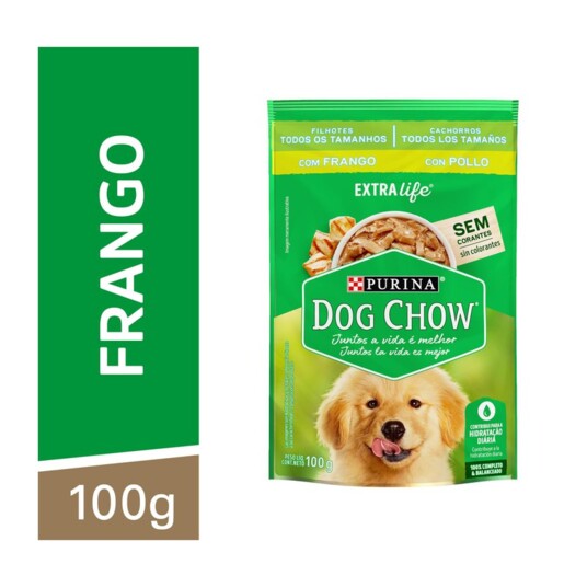 Racao P/caes Dog Chow 100g Tdtm Filhot.fgo