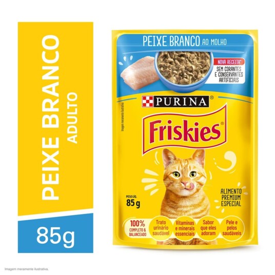 Racao P/gatos Friskies 85g Peixe Bran.molh