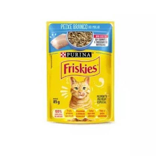 Racao P/gatos Friskies 85g Peixe Bran.molh