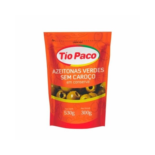 Azeitona Verde Tio Paco 300g S/caroco
