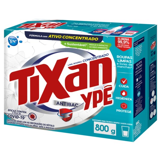 Sabao em Po Tixan Ype 800g Antibac