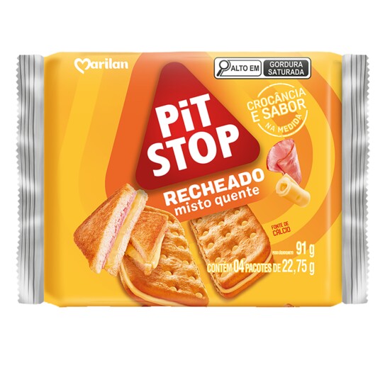 Biscoito Integral Pit Stop 91g Rech Misto Quen