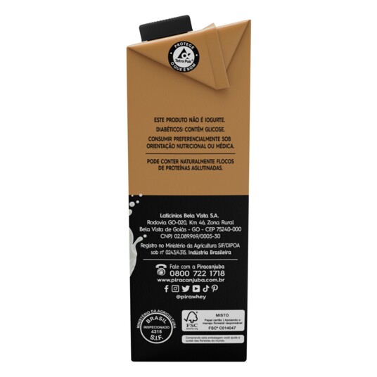 Bebida Lact.whey Piracanjuba 1l 15g Z.l.coco