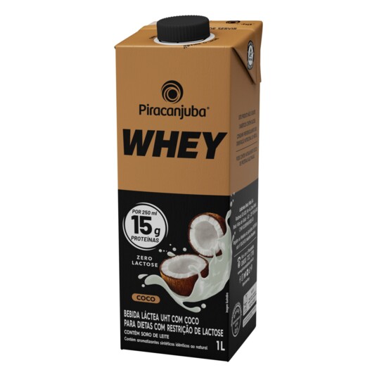Bebida Lact.whey Piracanjuba 1l 15g Z.l.coco