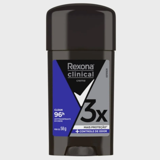 Desod.creme Rexona Clinical 58g Clean