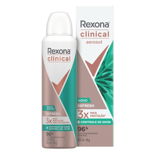 Desod.aerossol Rexona Clinic.150ml Refresh