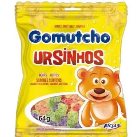 Bala de Goma Gomutcho 64g Ursinhos Sortid