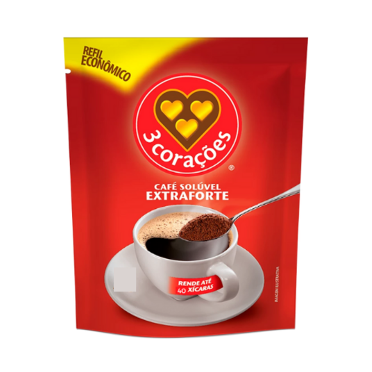 Cafe Soluvel 3 Coracoes 40g Extraforte Refi