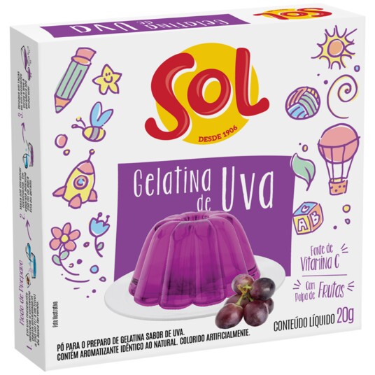 Gelatina Sol 20g Uva