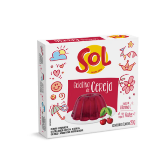 Gelatina Sol 20g Cereja