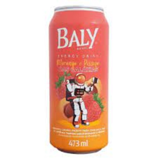 Energetico Baly 473ml Morango/pessego