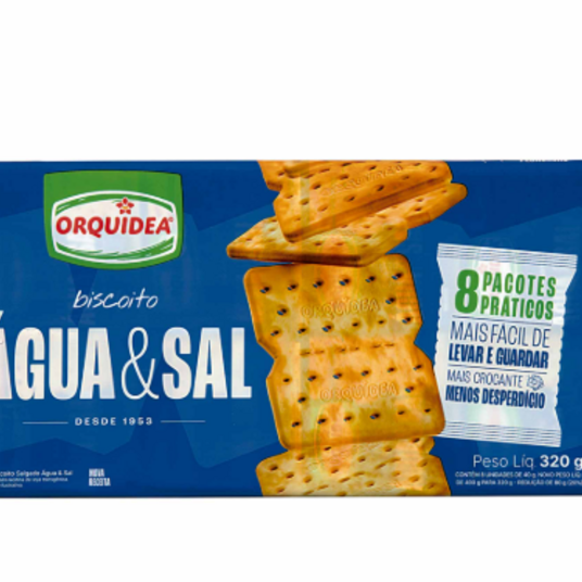 Biscoito Orquidea 320g Agua/sal