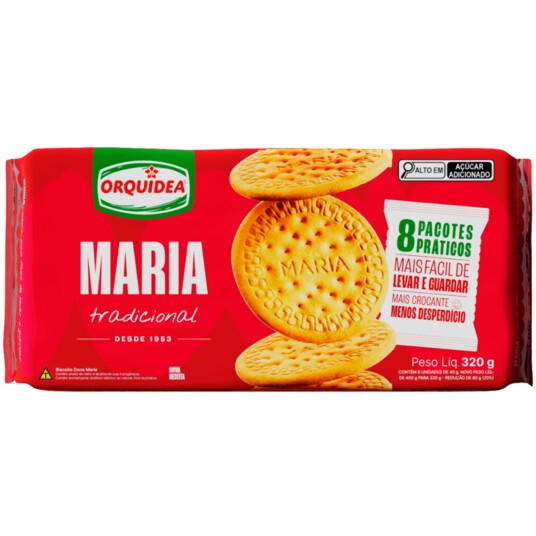 Biscoito Maria Orquidea 320g Biscoito Maria