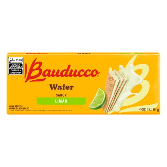 Biscoito Wafer Bauducco 92g Limao