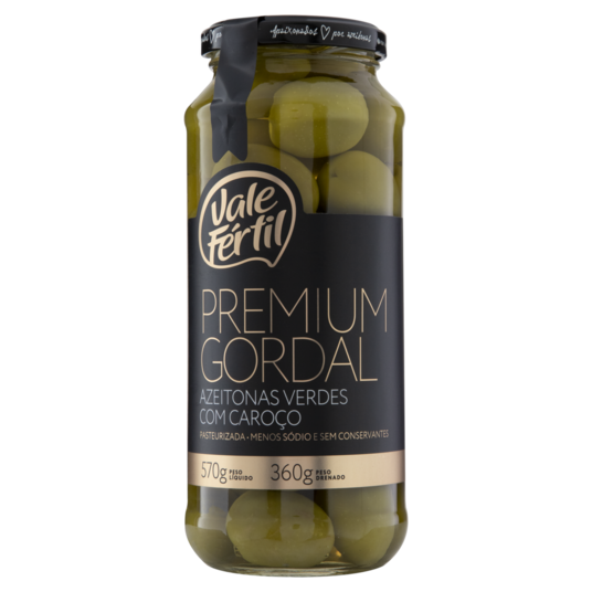 Azeitona Verde Vale Fertil 360g Gordal