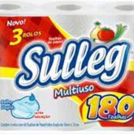 Papel Toalha Sulleg 180f 3rolos