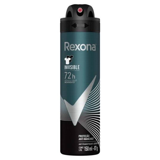 Desod.aerossol Rexona 150ml Men Invisible