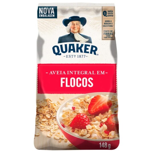 Aveia em Flocos Quaker 148g Integral