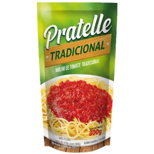 Molho de Tomate Pratelle 300g Tradicional Sc
