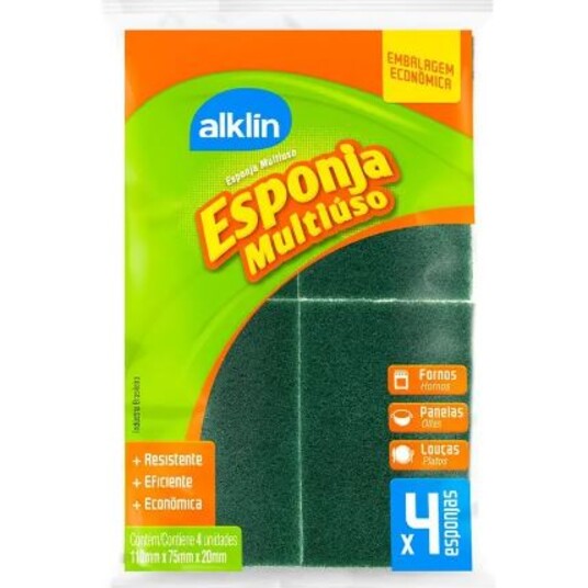 Esponja Multiuso Alklin 4un