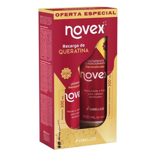 Kit Sh.+trat.cond.novex 2x300ml Recarga Querati