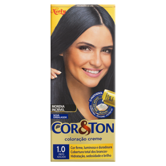 Tintura Cor e Ton 135g 1.0 Preto Azula