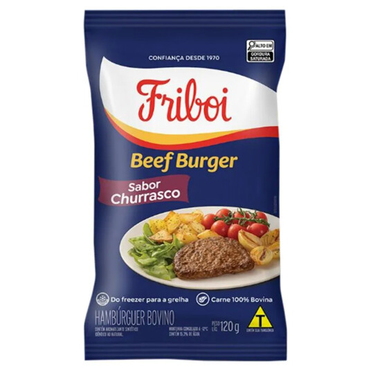 Beef Burger Bov.friboi 120g Churrasco