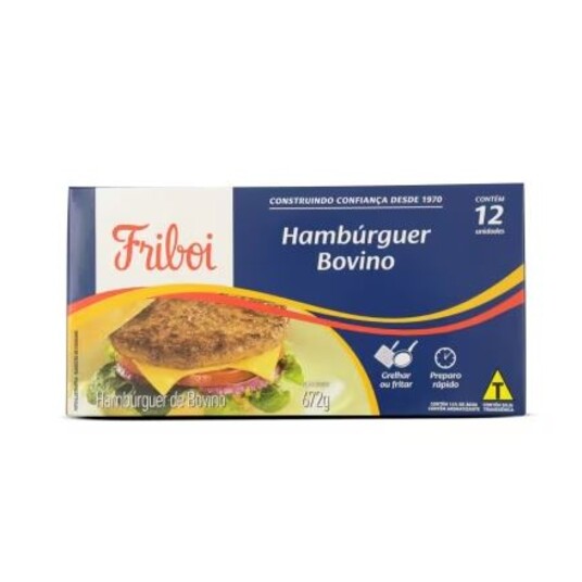 Hamburg.bov.friboi 672g Congelado