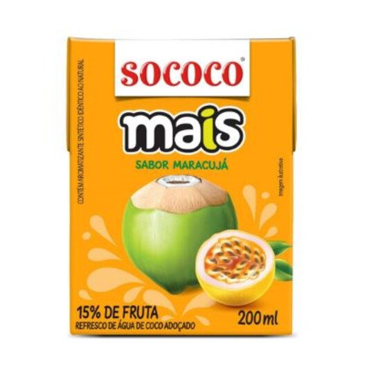 Agua de Coco Sococo 200ml Maracuja
