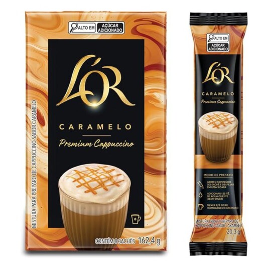 Cappuccino Soluvel Lor 162,4g Caramelo