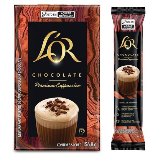 Cappuccino Soluvel Lor 156,8g Chocolate