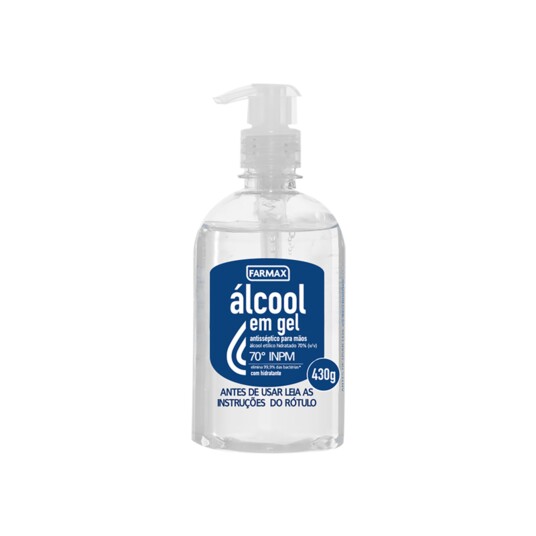 Alcool Gel 70° Farmax 430g Neutro