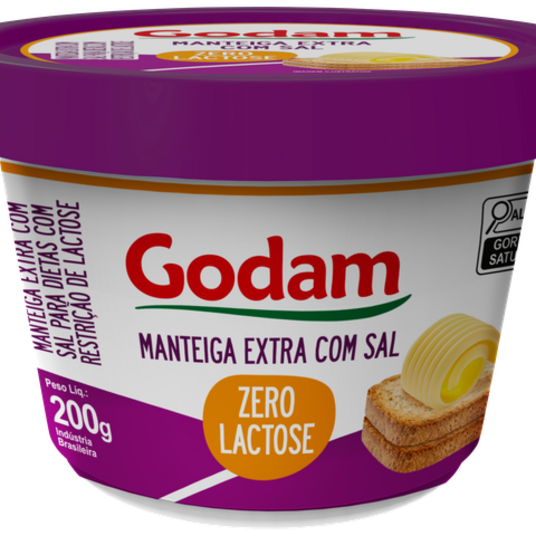 Manteiga C/sal Godam 200g Zero Lactose