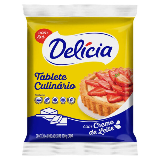 Margarina C/sal Delicia 4x100g Cr.leite Tablet