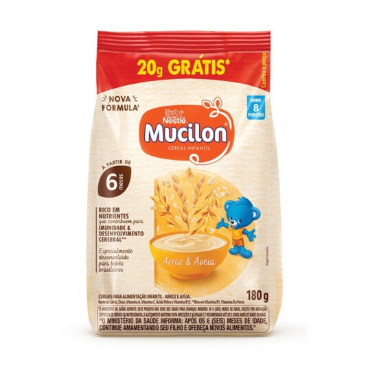 Cereal Mucilon 180g 20g Grts Arroz/aveia