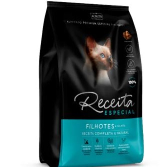 Racao P/gatos Receita Especial1kg Filhotes Salmao