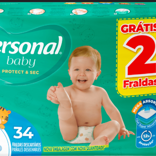 Fralda Desc.baby Prot.sec Personal Mega L34p32 G