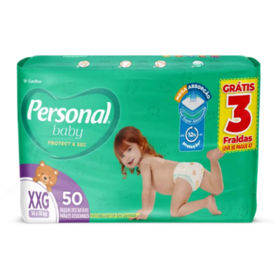 Fralda Desc.baby Prot.sec Personal Hipe L50p47 Xxg