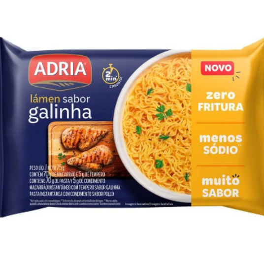 Macarrao Inst.nao Frito Adria 75g Galin.suave