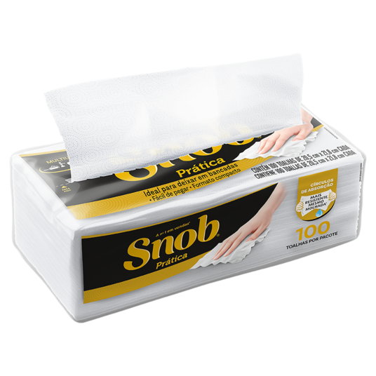Papel Toalha Snob 100f F.dupla Pratica