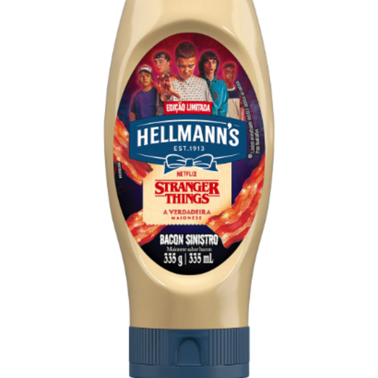 Maionese Hellmanns Stra.thing.335g Bacon Squeeze