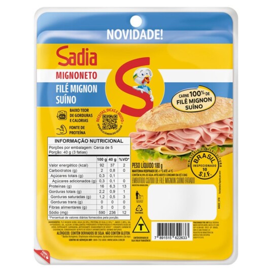 File Mignon Sadia 180g Suino