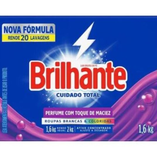 Sabao em Po Brilhante 1,6kg Cuid.total Cx