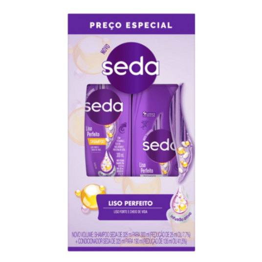 Kit Sh.+cond.seda 300+190ml Liso Perfeito