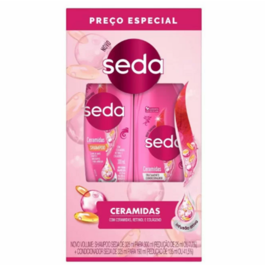 Kit Sh.+cond.seda 300+190ml Ceramidas
