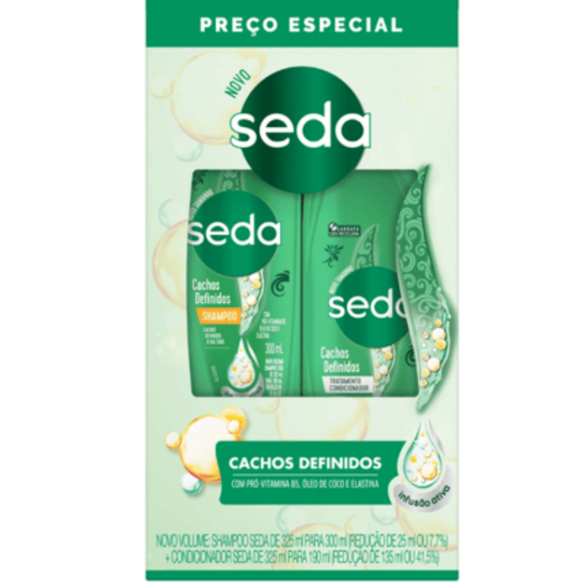 Kit Sh.+cond.seda 300+190ml Cachos Definid.